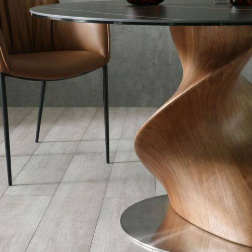 Round Sintered Stone Table Top Dining Table