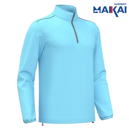 Men's Long Sleeve Half Chest Zip Shirt