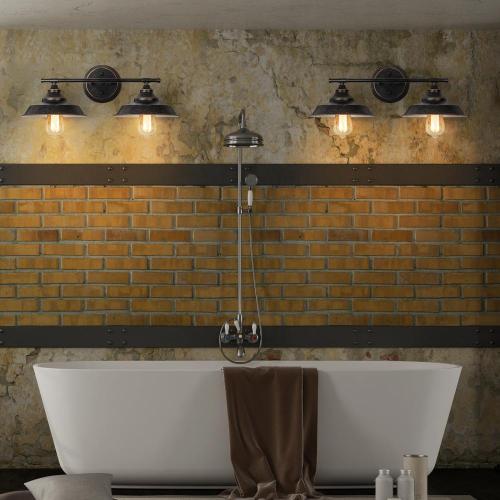 Vintage Industrial Bronze Vanity Lights for Wall