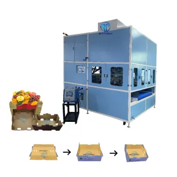 High Quality Hot Melt Glue Box Folding Machine for Fruit Boxes