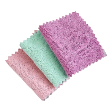 Coral Fleece Double-Sided Microfiber Oil Washing Cloth