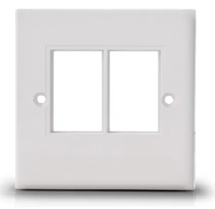 2 port UK Face plate networking accessories