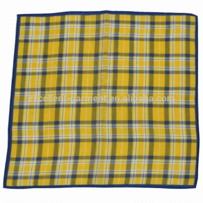 Screen printed soft feeling silk&cotton silk floss handkerchief