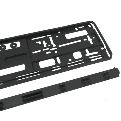 Euro Standard Size Plastic Black License Plate Frame for Puerto Rico