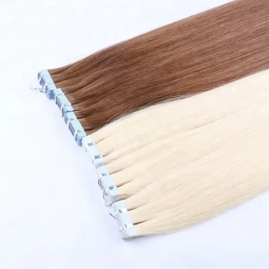 Harmony Hot Sell Mini Tape In Real Human Hair Extensions Cheap Brazilian Double Drawn Remy Tape In Hair Extensions For Women