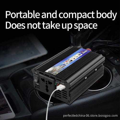 2000W Dual Voltage Vehicle Inverter: 12V/24V to 220V Modified Sine Wave Converter