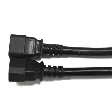 C14 socket with 2 poles plug cable assembly