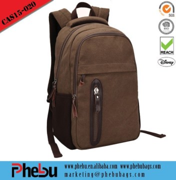 Khaki vintage canvas backpack wholesale