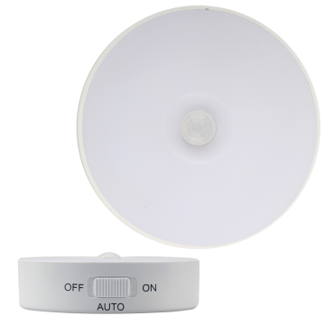 Factory ABS Circular Motion Sensor Night Light LED Indoor Automatic Battery Cabinet Light