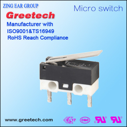 3 Pins Subminiature Spring Spdt Pcb Terminal Snap Action Safety 125v Ac