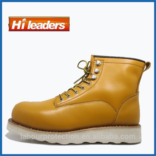 california yellow good year welt work footwear/safety boots for men