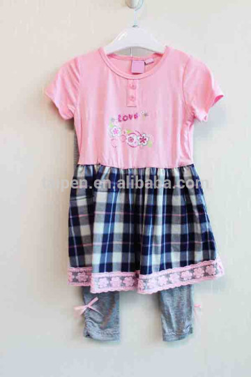 Summer Latest Style Soft Fabric Little Girls Clothes