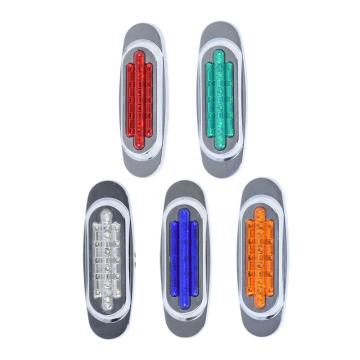 24V Car Truck Side Lights - Electroplated LED Side Marker Turn Signal Lights