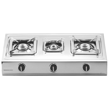 Gas cooking three honeycomb cash iron burner stoves