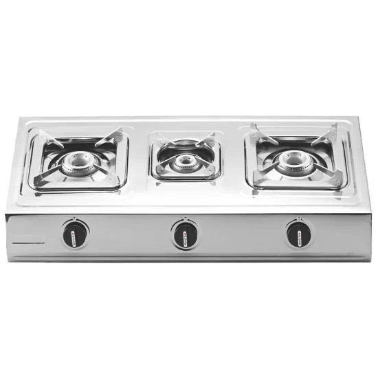 Gas cooking three honeycomb cash iron burner stoves