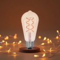 Lâmpada espiral vintage de formato longo para iluminação decorativa