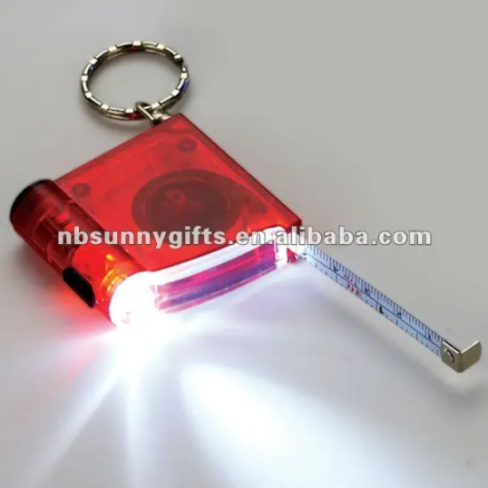 solar LCD keychain no power flashlight lamp with tape