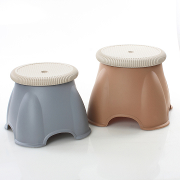 Modern Wavy Plastic Ottoman Stool for Kids