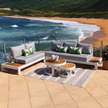 Waterproof Furniture with Cushions Living Room Patio Hotel Balcony Resort Metal Aluminum Alloy Garden Outdoor Sectional Sofas