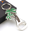 Metal custom coconut tree beer bottle opener keychain