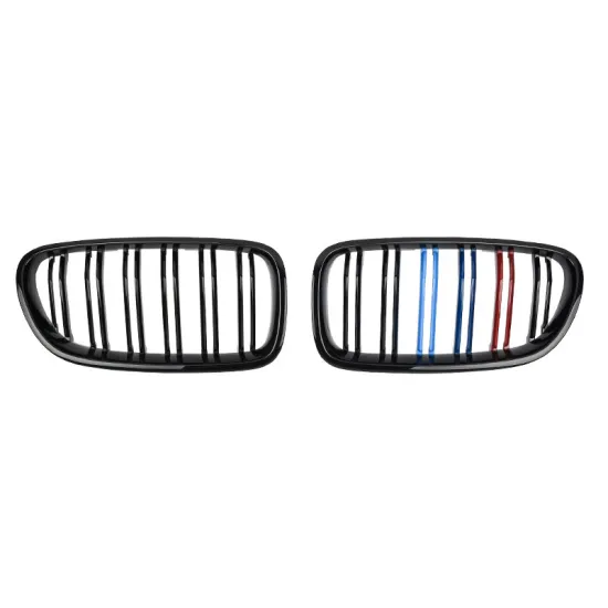BMW 5 Series (F10/F18) Carbon Fiber Grille Modification: Dual Line Grille & Glossy Black Front Face Upgrade