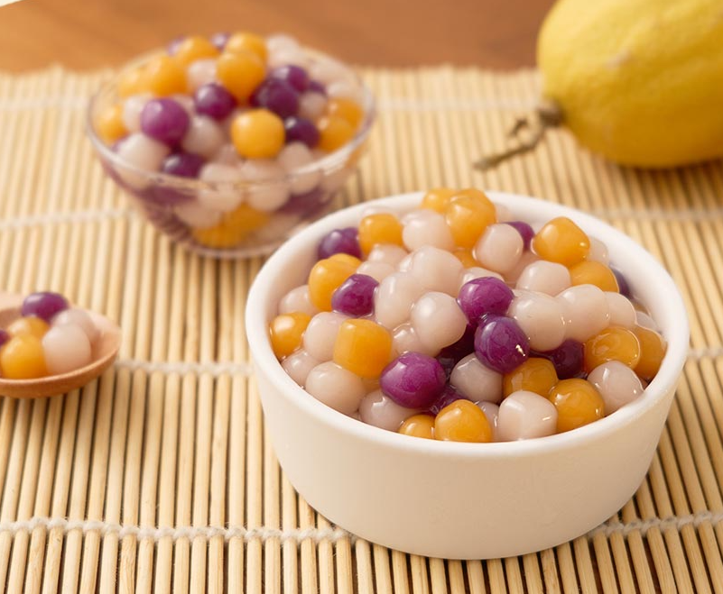 Three color taro balls