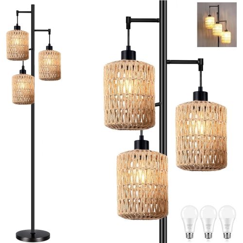 Industrial Black Farmhouse Standing Floor Lamp