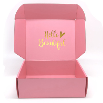 Hot Sale Corrugated Paper Pink Custom Mailer Box