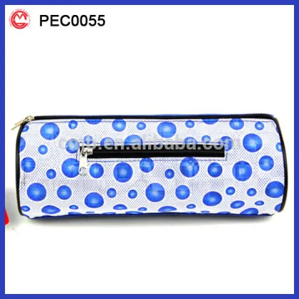blue light zipper blue point drawing pencil case