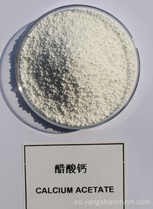 Grado alimentario de monohidrato de acetato de calcio en polvo