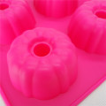 Silicone Bakeware - 6 pc Mini Bundt Pan