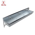 wall mount stainless steel wash trough