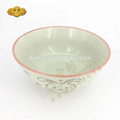 ceramic bowl wholesale with rabbit design