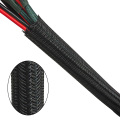Ang braided black black na self-closed na manggas para sa mga cable