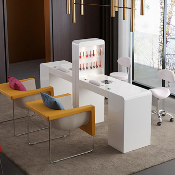 Modern Manicure Table with Storage for Nail Technicians