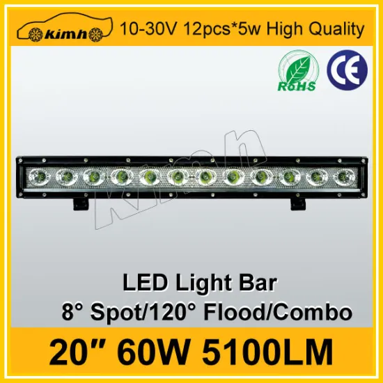 High brightness 20" 5100LM 60W bar light led offroad