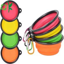Silicone Travel Dog Bowl With Carabiner