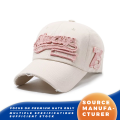 Topi Bisbol Bordir Tambalan Retro yang Dicuci