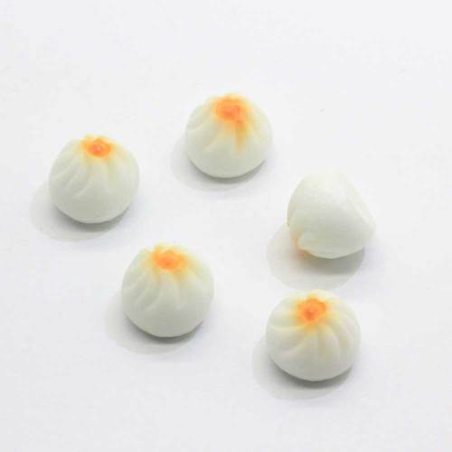 Kawaii Steamed Bun Shaped Resin mini Cabochon For DIY Toy Decor Beads Charms Kids Handmade Craftwork Ornaments