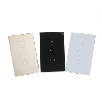 1 2 3 Gang Glass Panel Smart WiFi Touch Wall Light Switch Tuya Remote Control