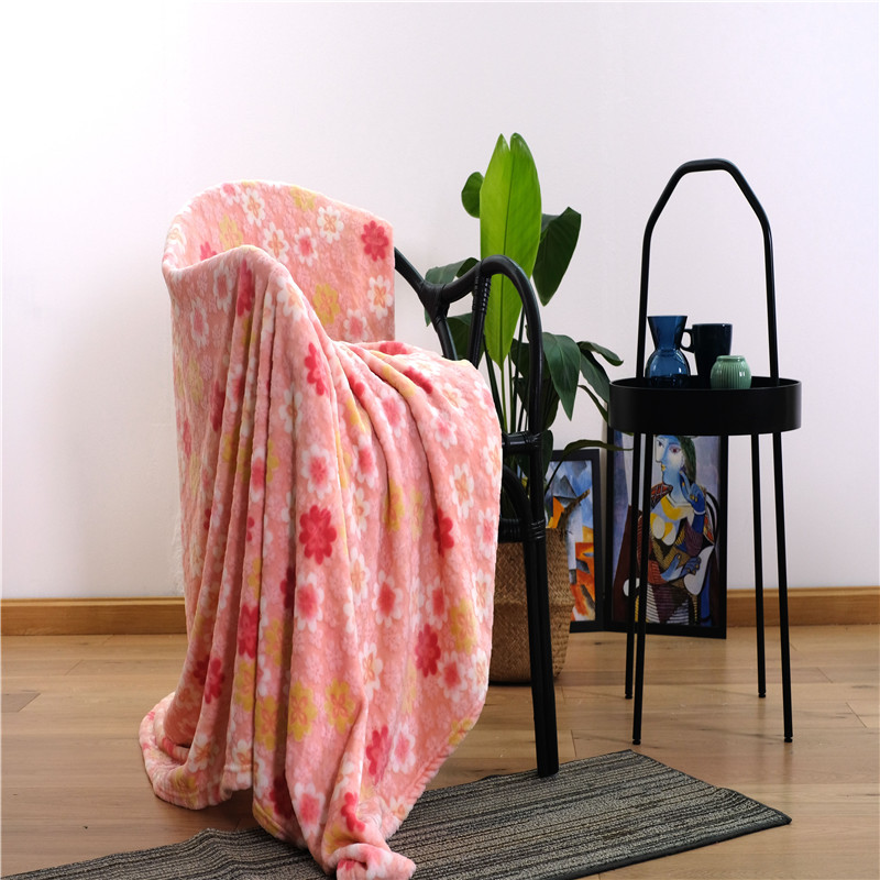 Burnt-out Floral Printed Coral Fleece Blanket For Children