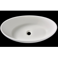 Oval stone resin countertop washbasin for bathroom