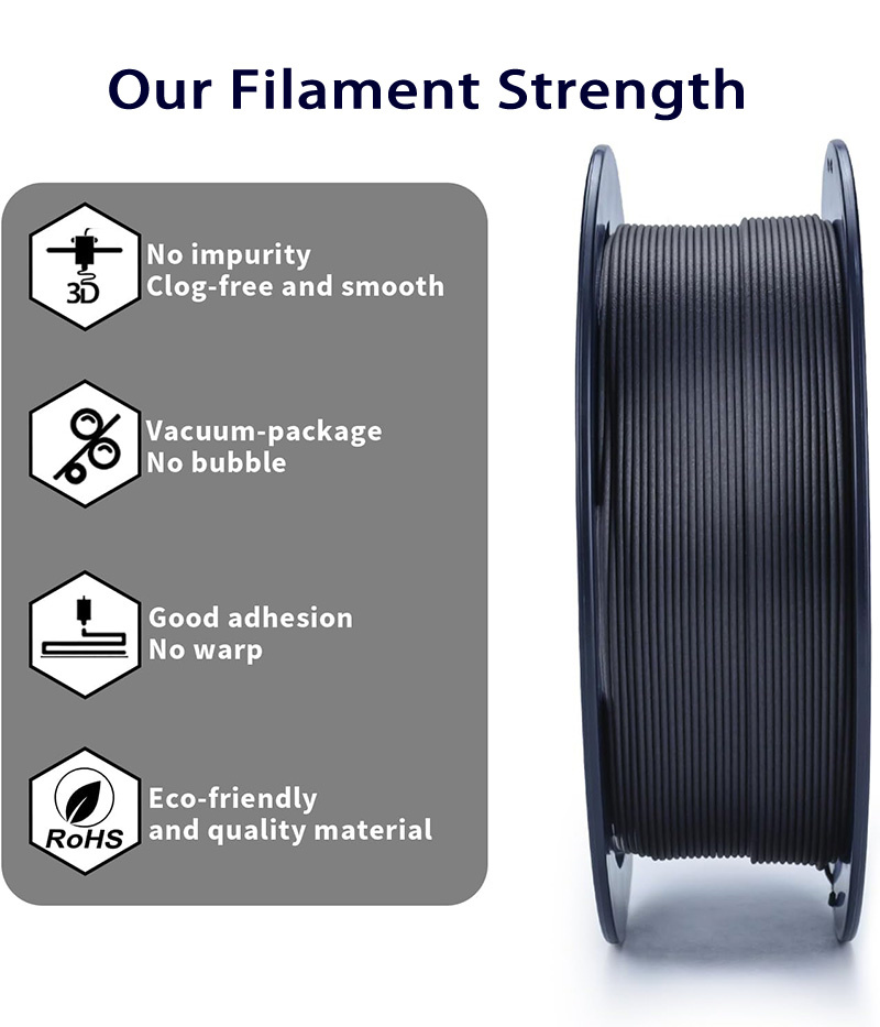 Carbon Fiber PLA Filament 1.75mm