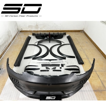 Carbon Fiber Wide Body Kit for Tesla Model Y: Front Lip, Rear Diffuser, Side Skirts, Engine Hood