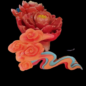 زخارف الفاوانيا المصنوعة يدويًا لإعدادات الزفاف الأنيقة