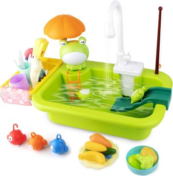 Mainan Dapur Pembelajaran Kanak -kanak Interaktif: Sink Playhouse Dishwasher yang Menyeronokkan dan Pendidikan
