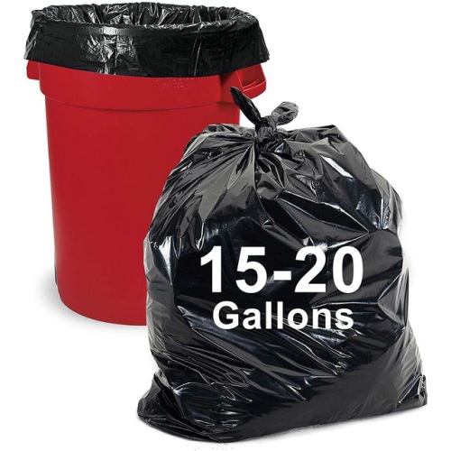 33 Gallon Plastic White Garbage Bag Can Liner