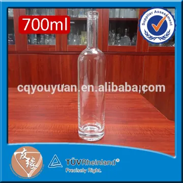 Factory new products to sell empty cork clear glass 70cl liqueur glass bottles