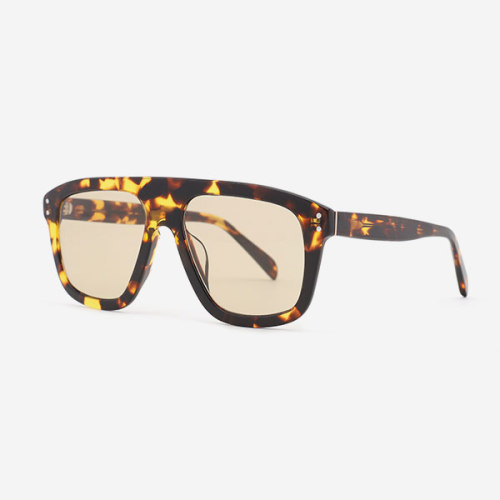 Pilot Square Acetate Unisex Sunglasses