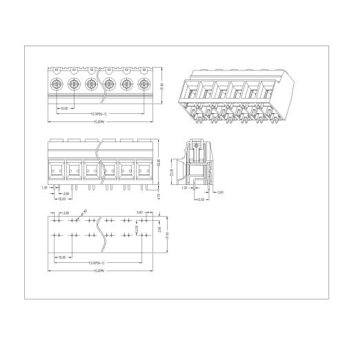 PCB Screw Terminal Block Pitch 15.0